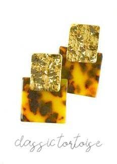 Leonard: Classic Tortoise Resin Earrings