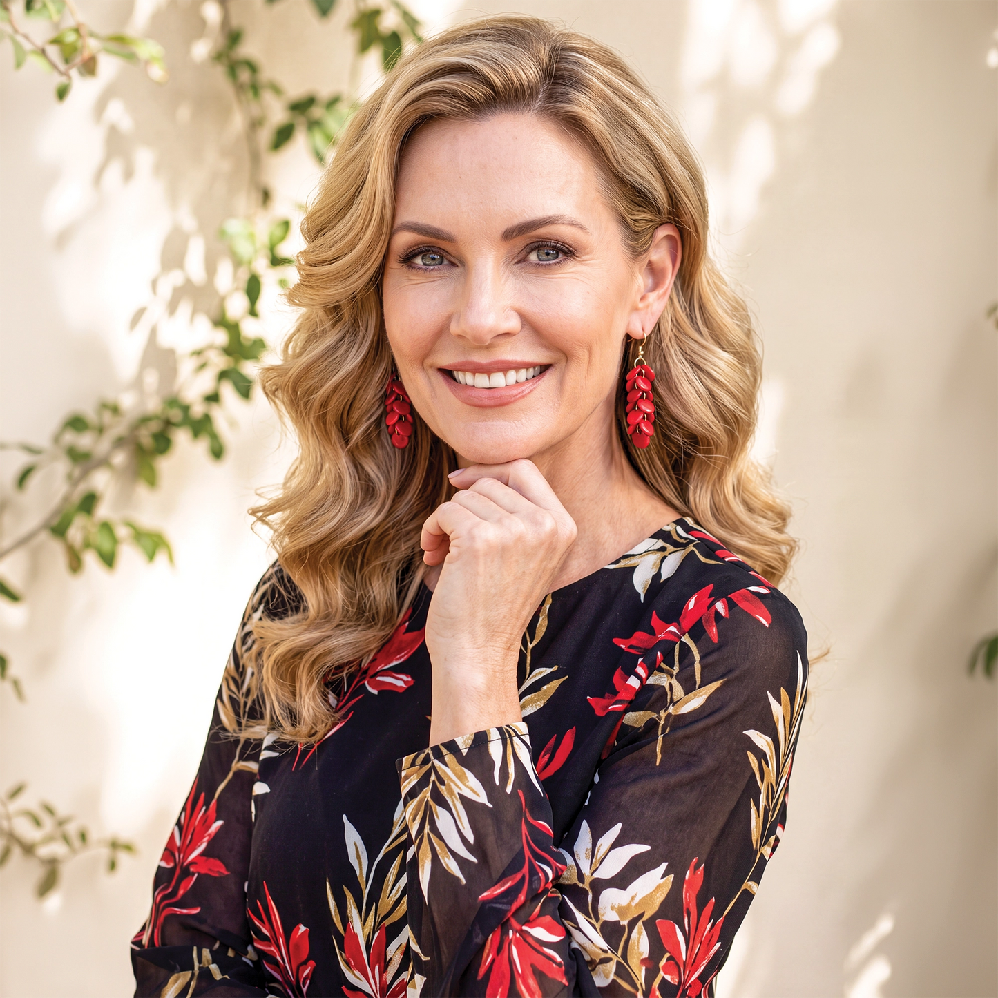 Eloisa Earrings: Red