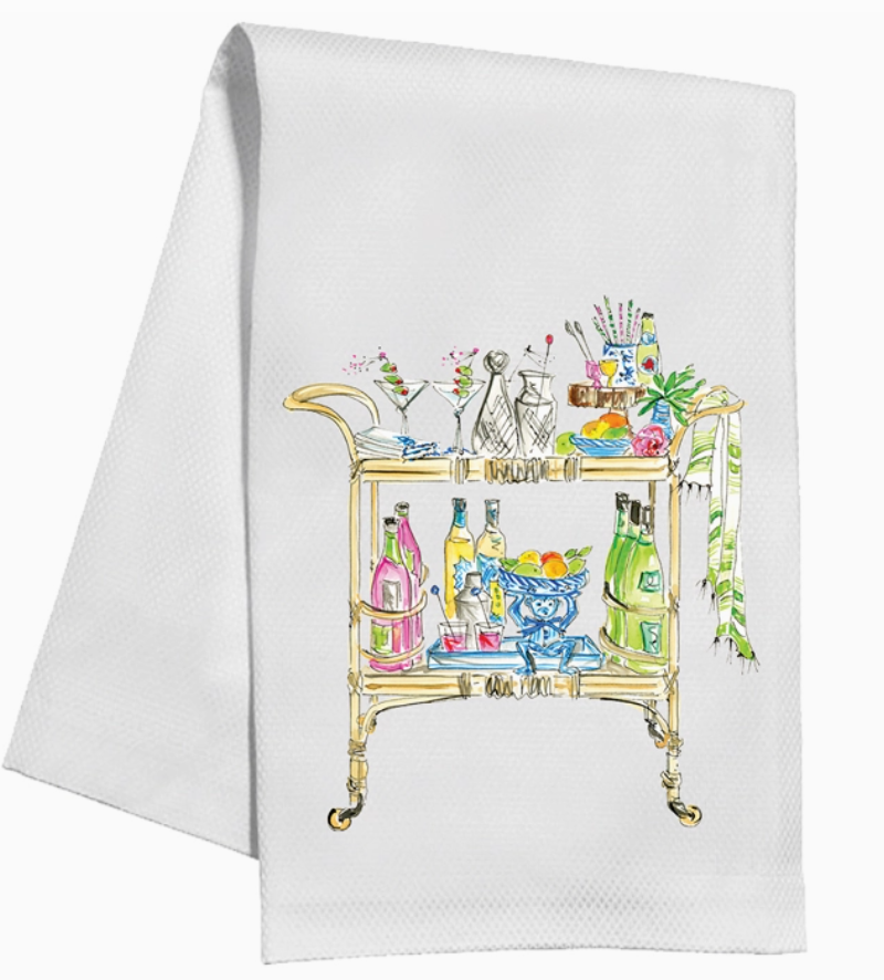 Bar Cart Garden Kitchen Towel