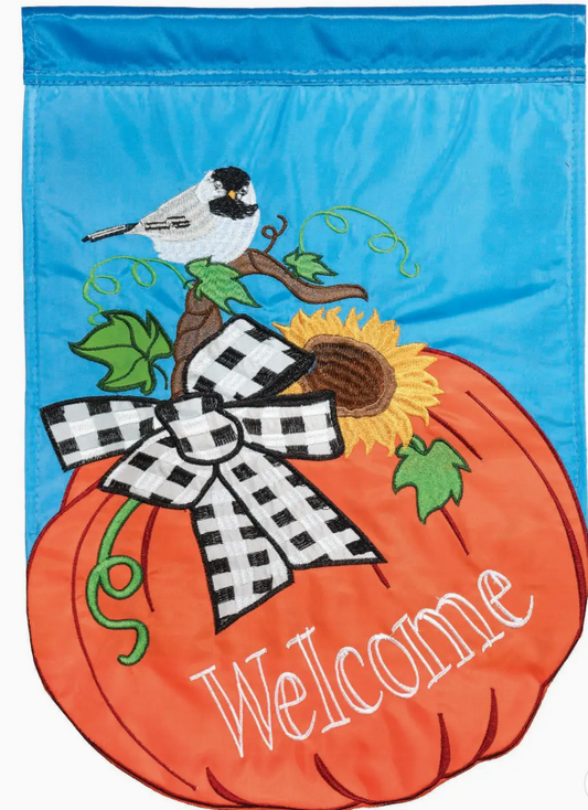 Welcome Pumpkin Garden Flag