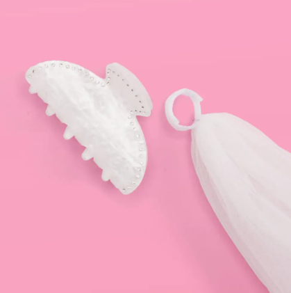 Bachelorette Party Veil Claw Clip
