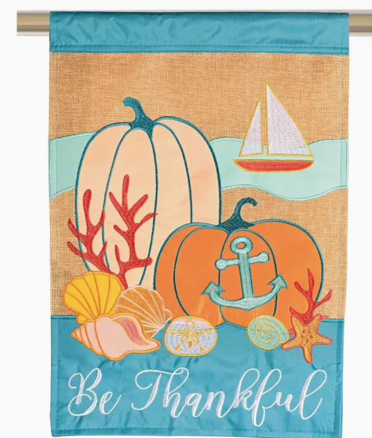 Coastal Be Thankful Large House Flag