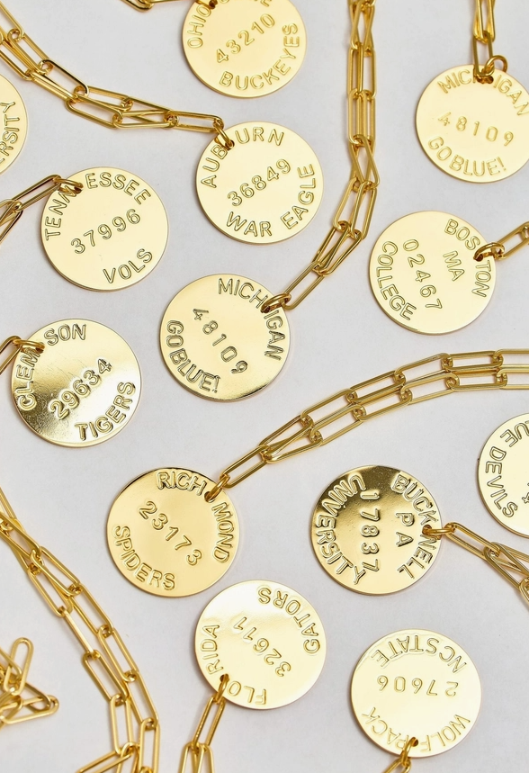 College Tag Charm Necklace - NC State
