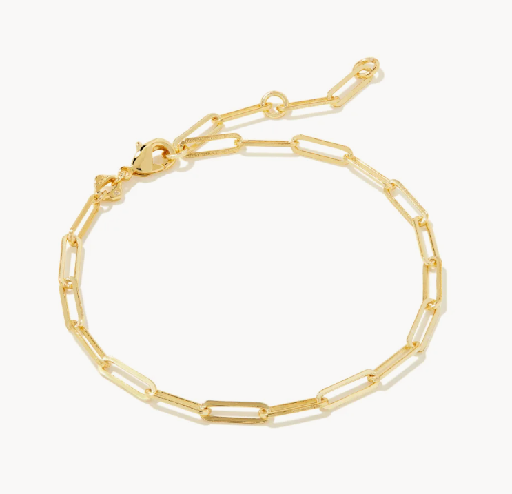 Courtney Paperclip Bracelet Gold