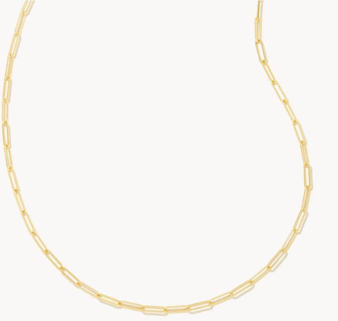 Courtney Paperclip Necklace Gold