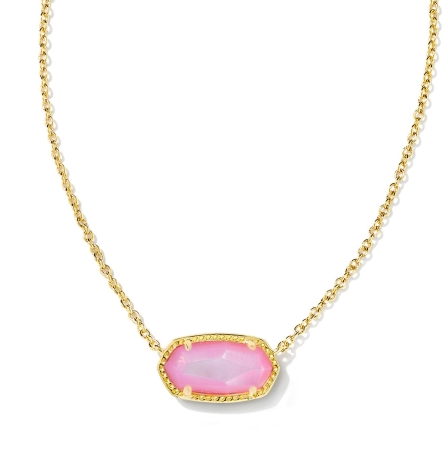 Elisa Short Pendant Necklace Blush Ivory MOP