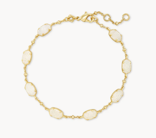 Emilie Link Bracelet Gold Iridescent Drusy