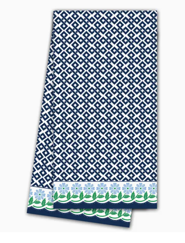 Tea Towel Floral Border