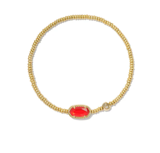Grayson Stretch Bracelet Gold Red Illusion