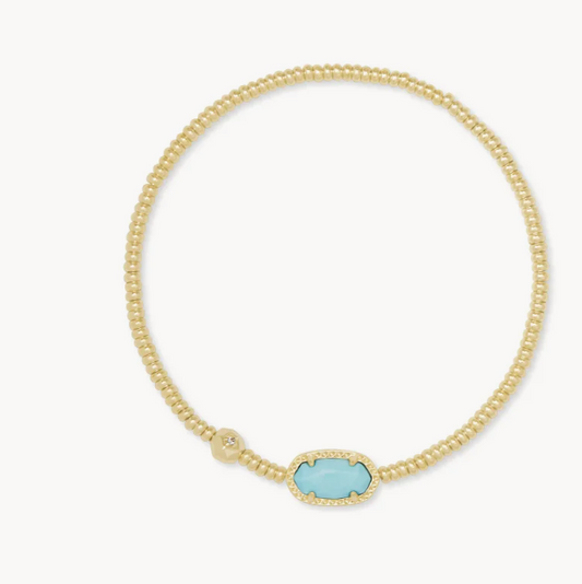 Grayson Stretch Bracelet Gold Light Blue