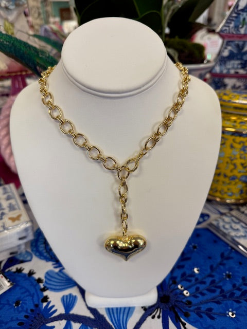 Bri Large Heart on Chunky Chain