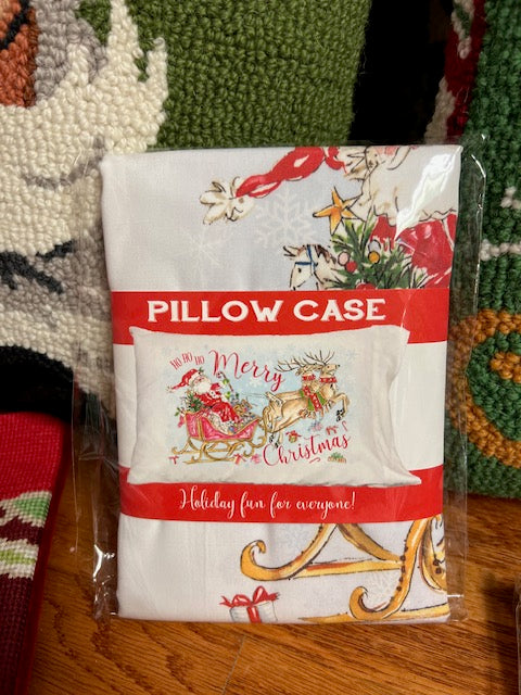 Pillowcase HoHoHo Merry Christmas Santa on Way