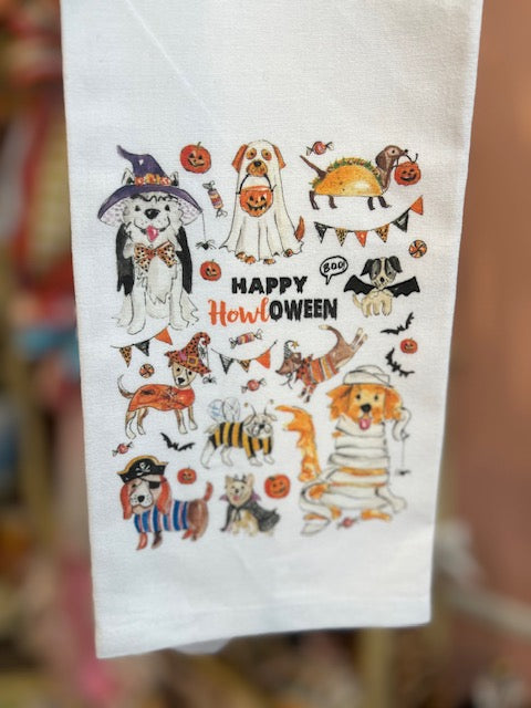 Trick or Treat Pooches Kitchen Towel