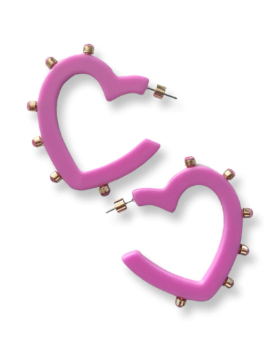 Lover Jewel Hoop - Cosmo Pink