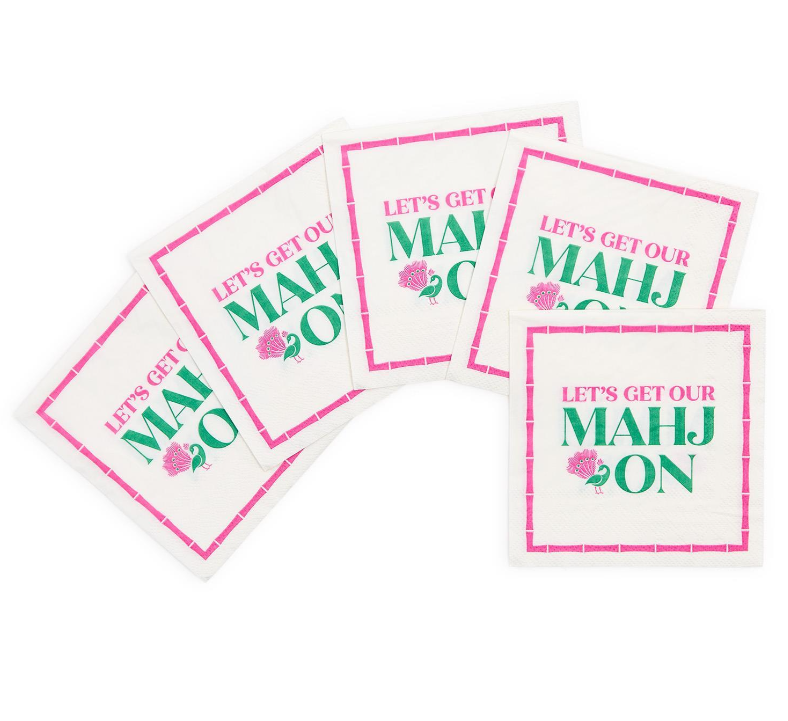 Let's Mahj On Cocktail Napkin