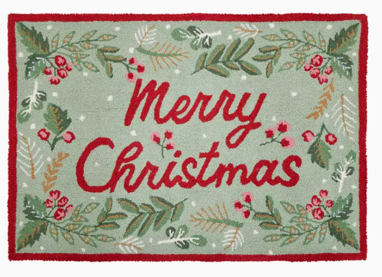 Merry Christmas Hook Rug