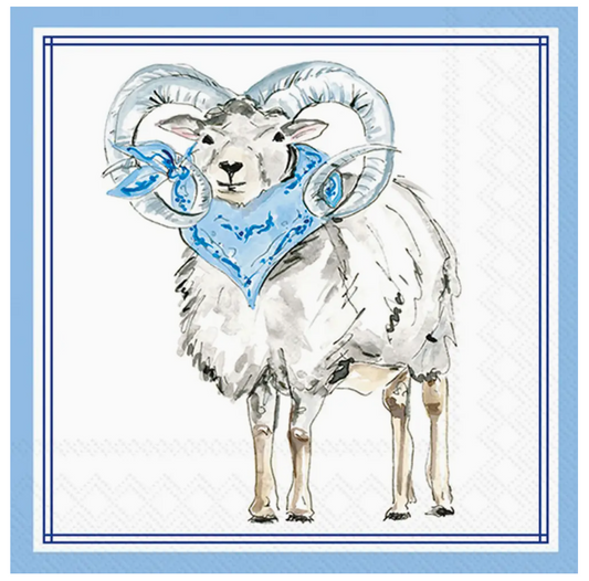 Blue Ram Hometown Pride Cocktail Napkin