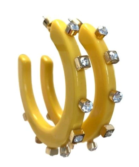 City Girl Jewel Hoop Small - Saffron