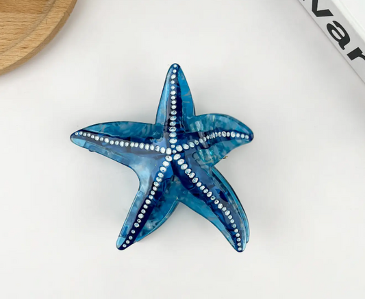 Starfish Hair Clip Blue