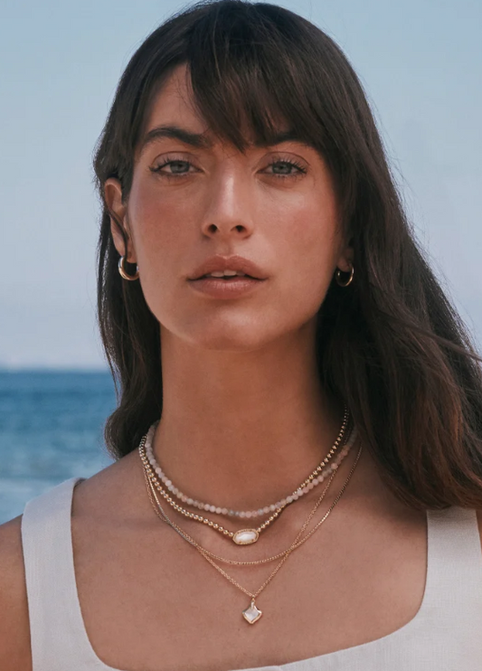 Sylvia Strand Necklace Gold Morganite Ombre