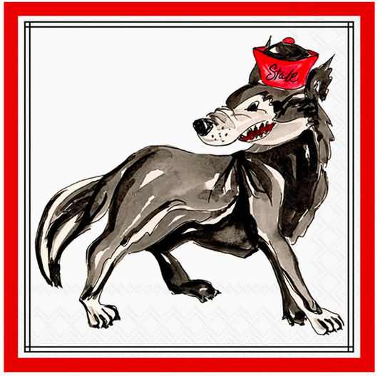 Red Wolf Hometown Pride Cocktail Napkin
