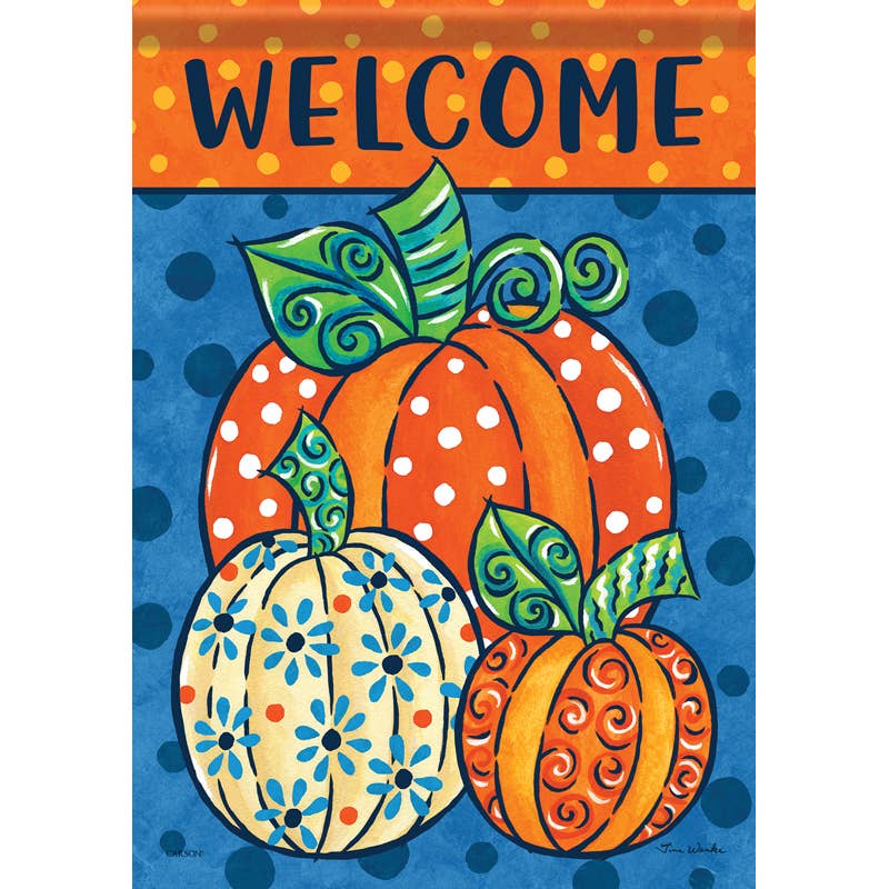 "Whimsical Pumpkin" Garden Durasoft™ Flag