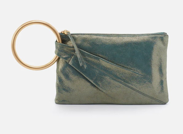 Sheila Ring Clutch - Evergreen Shimmer