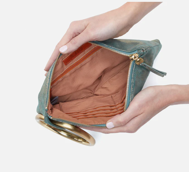 Sheila Ring Clutch - Evergreen Shimmer