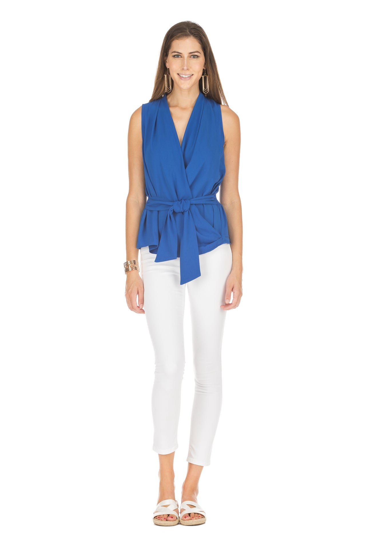 5748 Royal Wrap Tie Waist Top