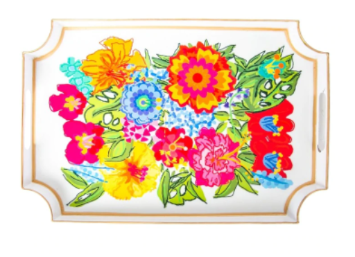 Blooming Garden Enameled Jaye Tray