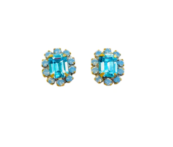 7209 Petite Blue & Opal Stud