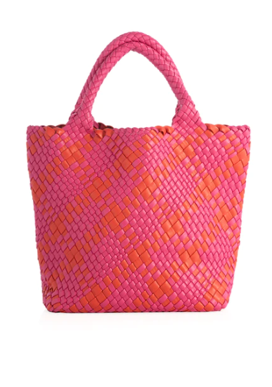 Blythe Plaid Mini Tote, Flame