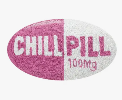 Chill Pill Hot Pink Hook Pillow