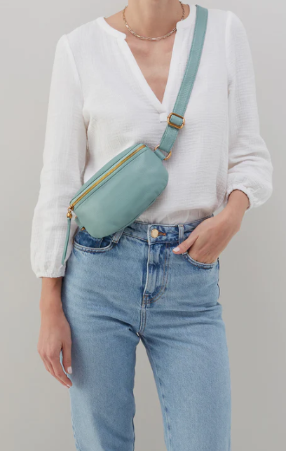 Fern Belt Bag Pebbled Leather - Pale Green