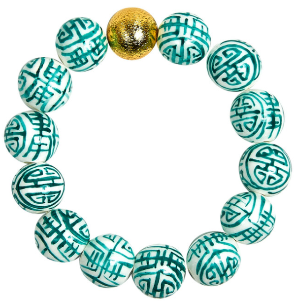 6366 Georgia Bracelet- Chinoiserie Green
