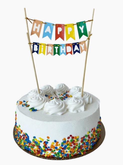 Happy Birthday Cake Pennant