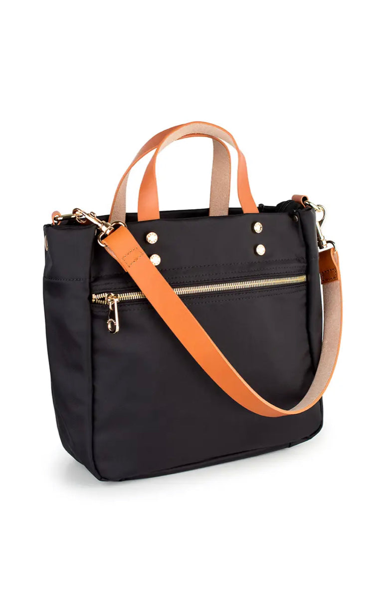6924 Joey Black Nylon Tote