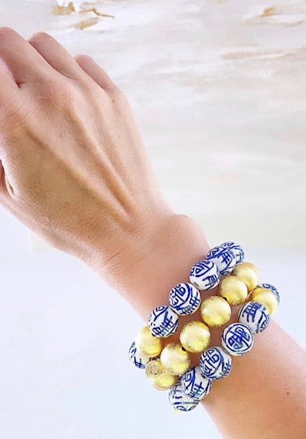 6059 Georgia Bracelet Blue Chinoiserie