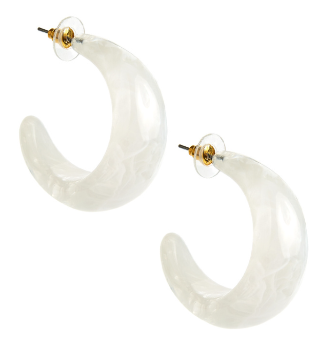 6368 Jojo Hoop - White Shell