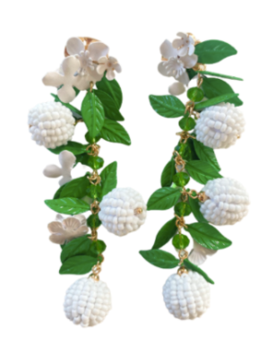 6905 Living Leaf Dangle- Green