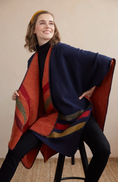 Mira Reversible Cape, Blue