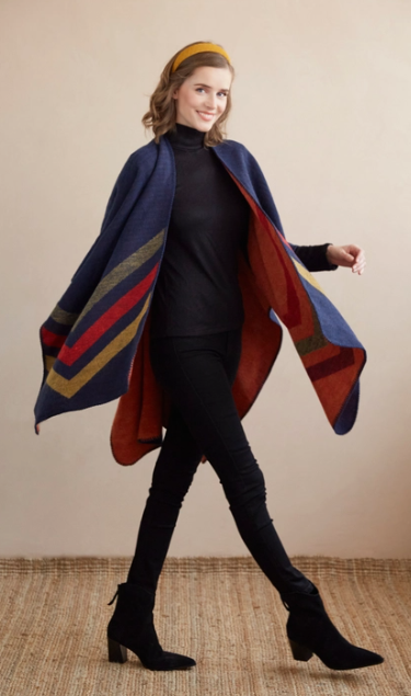 Mira Reversible Cape, Blue