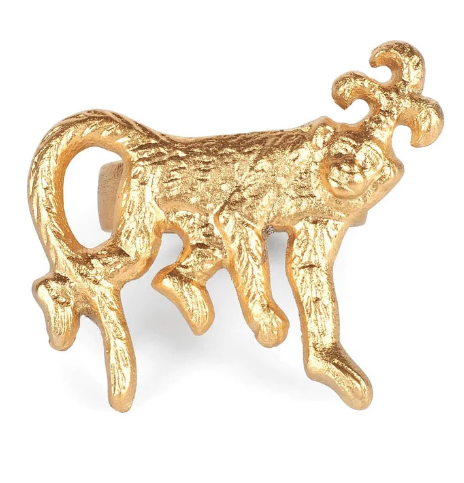 Monkey Napkin Ring - Gold