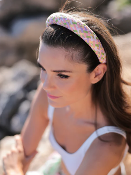 Padded Straw Headband, Multi