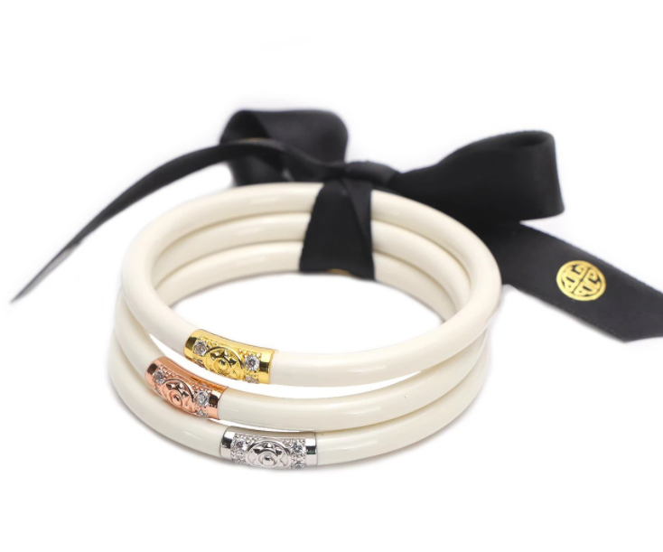 Ivory Three Kings All Weather Bangles Medium