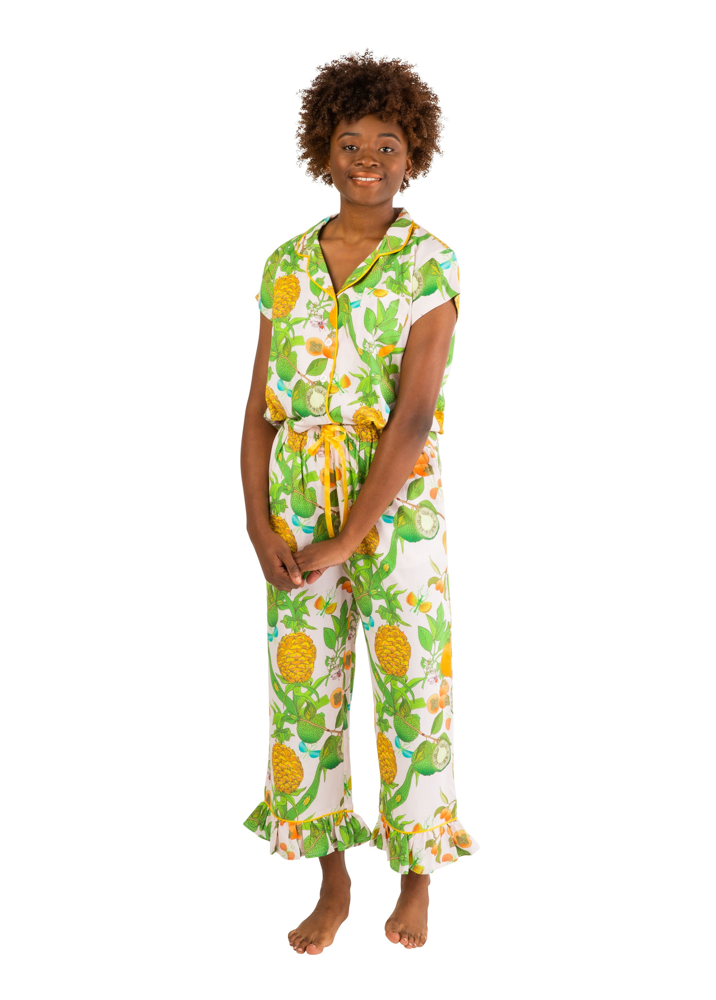 Pineapple Gardens Luxe Capri PJ Set