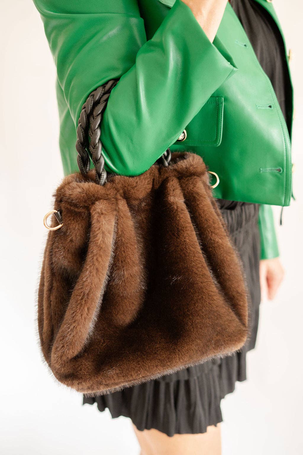 Heather Faux Fur Handbag
