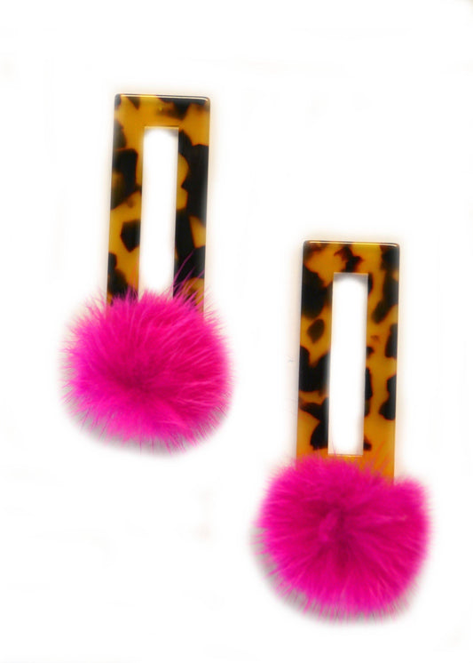 Lenni⎜Classic Tortoise Resin: Pink