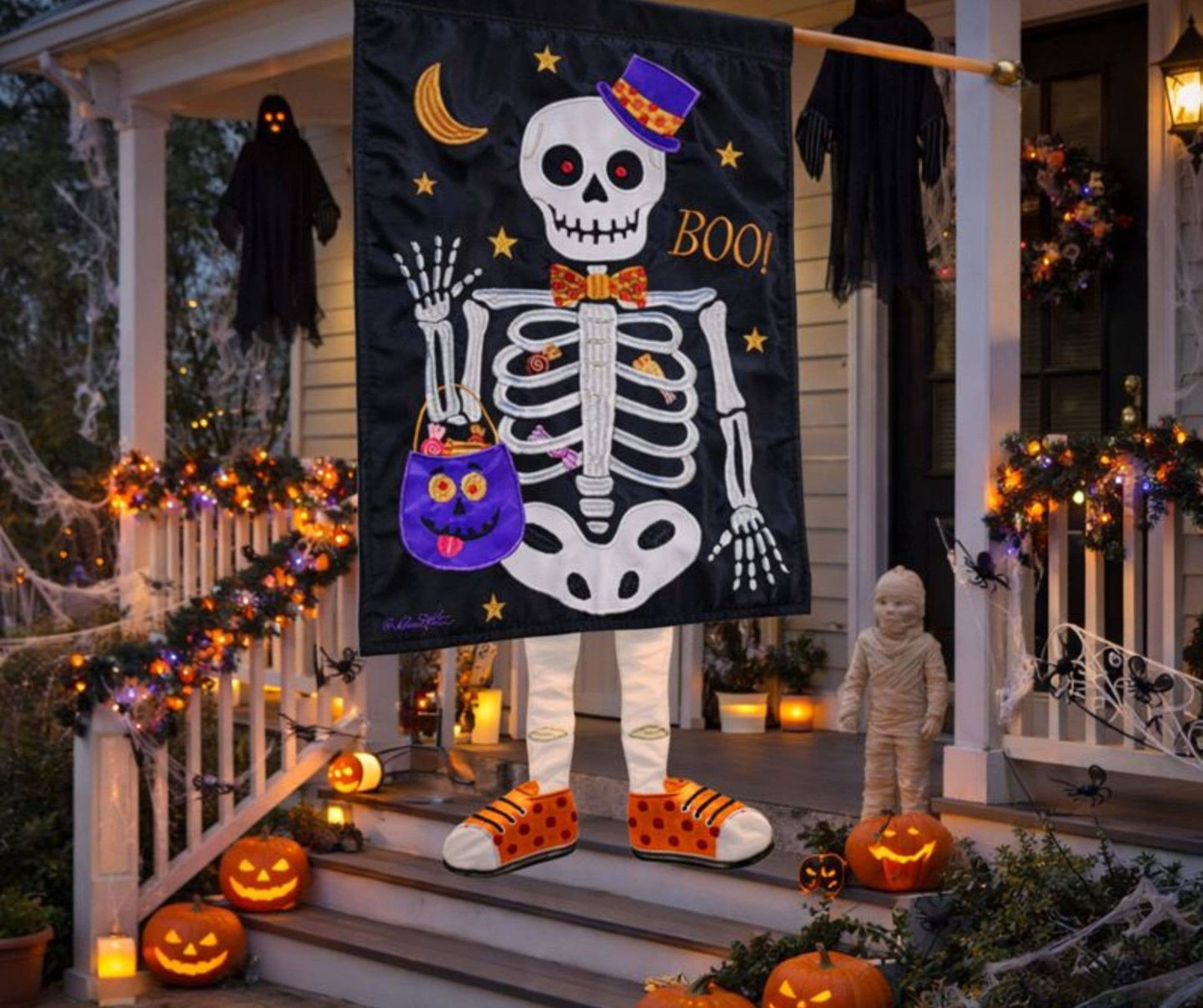 Large Crazy Leg Halloween Skeleton Legs