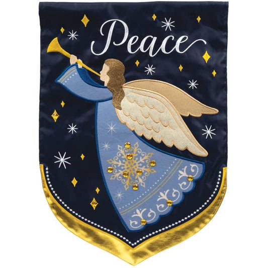 "Angel Peace" Double Applique Garden Flag